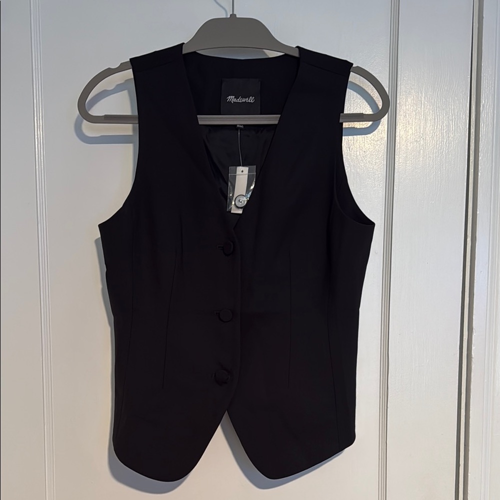 Madewell V-Neck Vest in Wool Blend Size 4 NWT